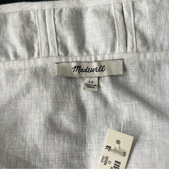 NWT Madewell Linen Embroidered Tank Mini Dress - Picture 7 of 9